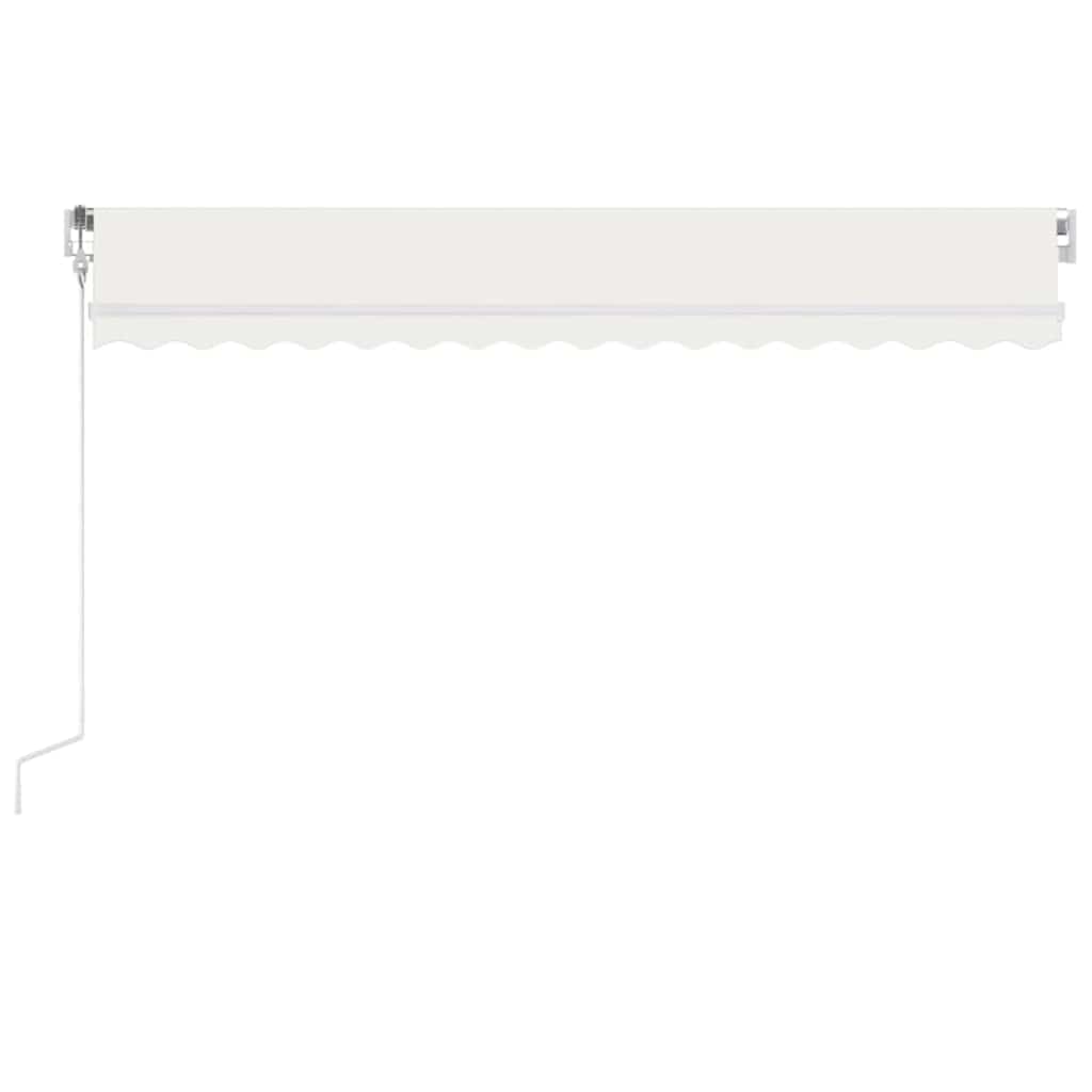 Tenda Automatica con Sensore Vento e LED 450x300 cm Crema