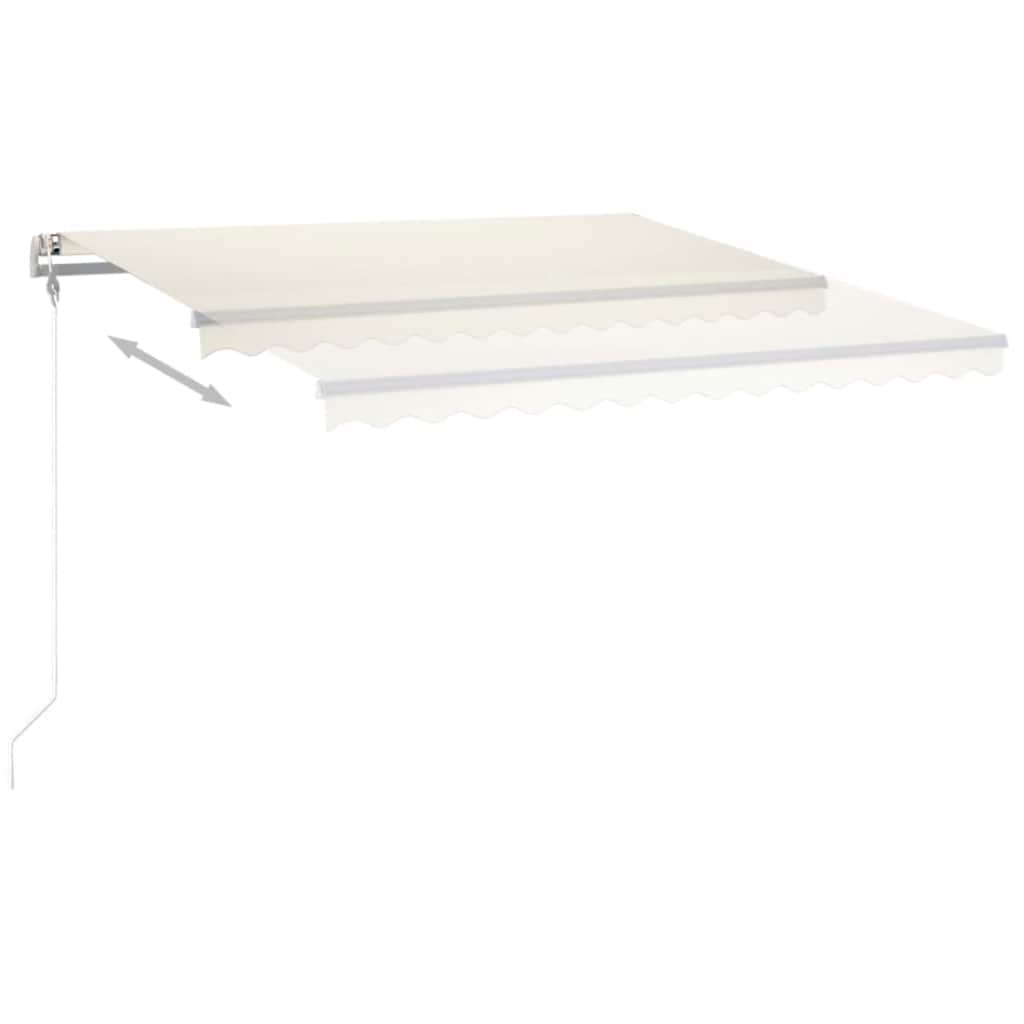 Tenda Automatica con Sensore Vento e LED 450x300 cm Crema
