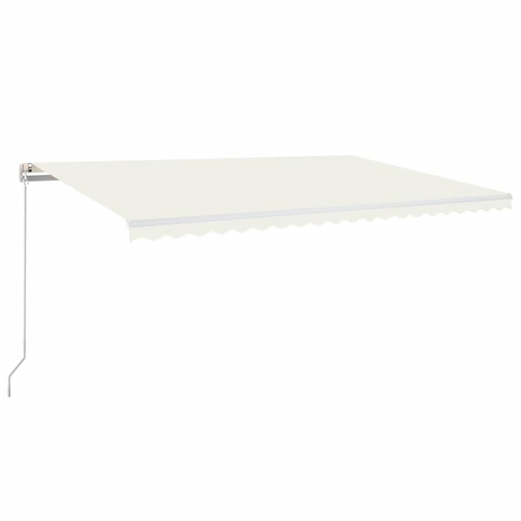 Tenda retrattile Crema 500 × 300 cm Poliestere e Alluminio