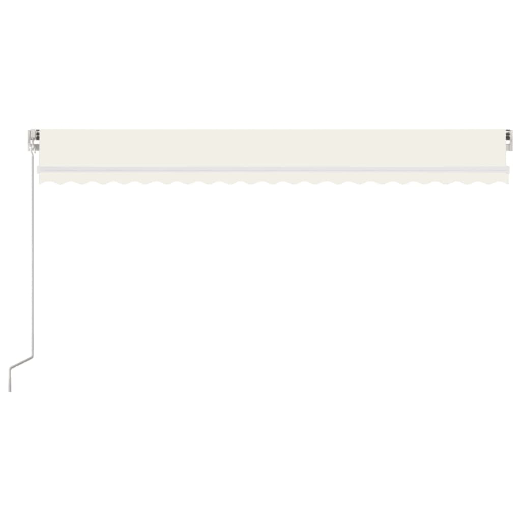 Tenda retrattile Crema 500 × 300 cm Poliestere e Alluminio