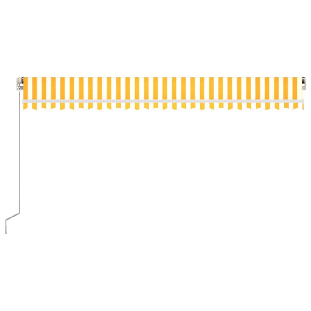 Tenda retrattile Giallo e Bianco 500 × 300 cm