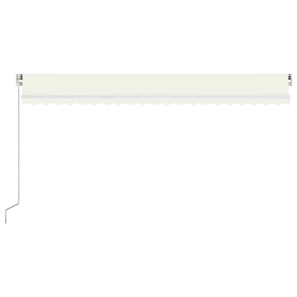 Tenda retrattile Crema 500 × 300 cm Tessuto e Alluminio
