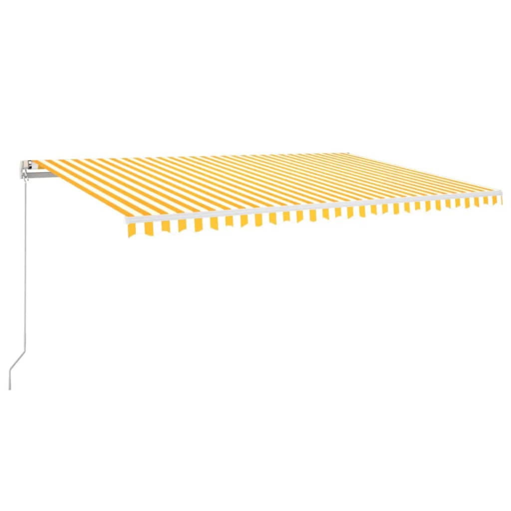 Tenda retrattile Giallo e Bianco 500 × 300 cm