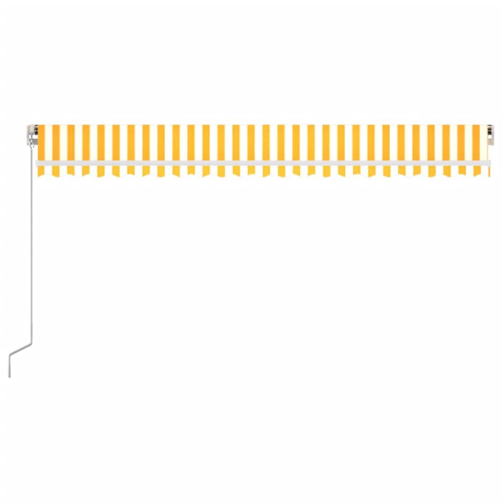 Tenda retrattile Giallo e Bianco 500 × 300 cm
