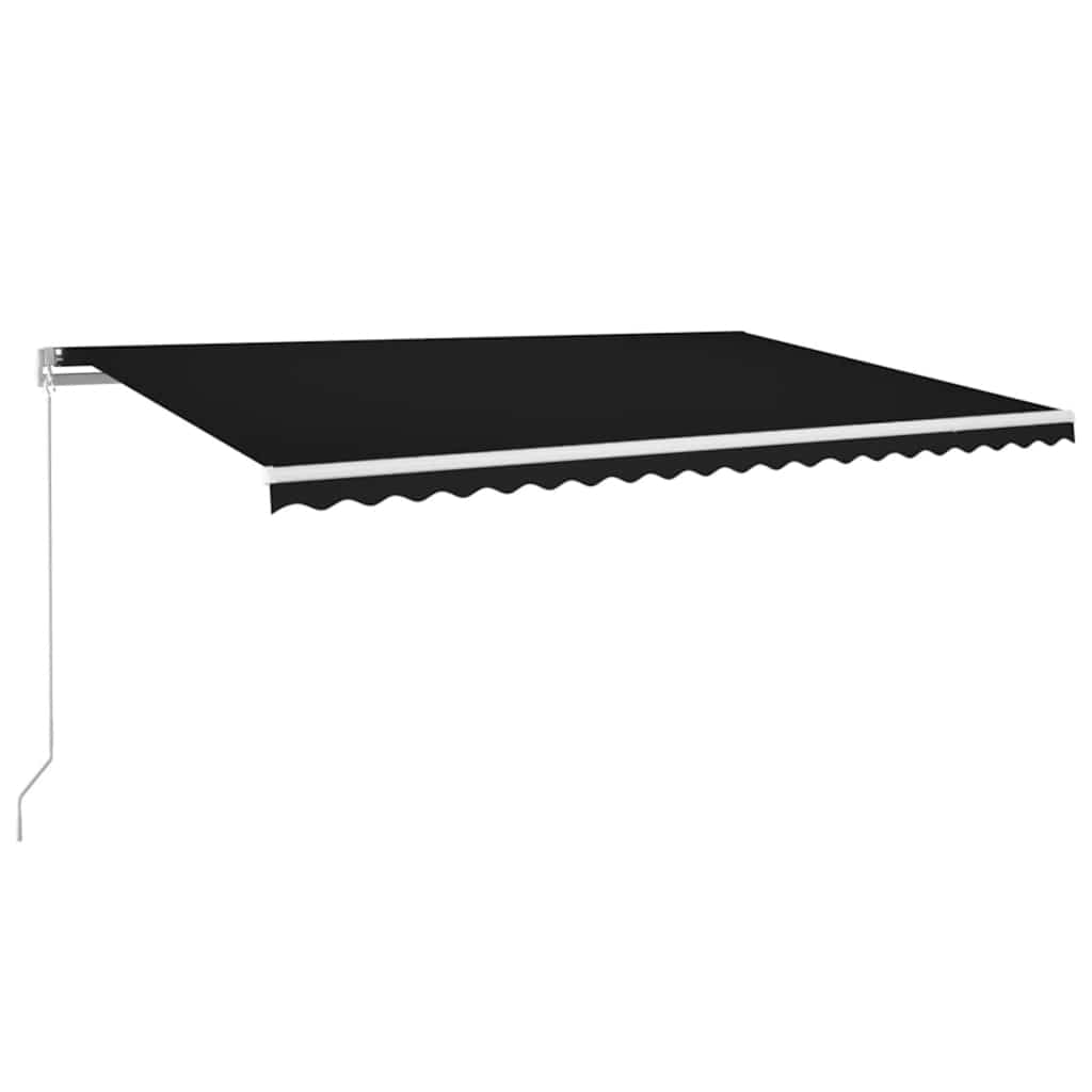Tenda retrattile Antracite 500 × 300 cm Tessuto e Alluminio