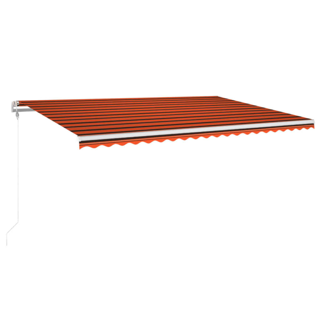 Tenda da Sole Retrattile Automatica 500x300cm Arancione Marrone