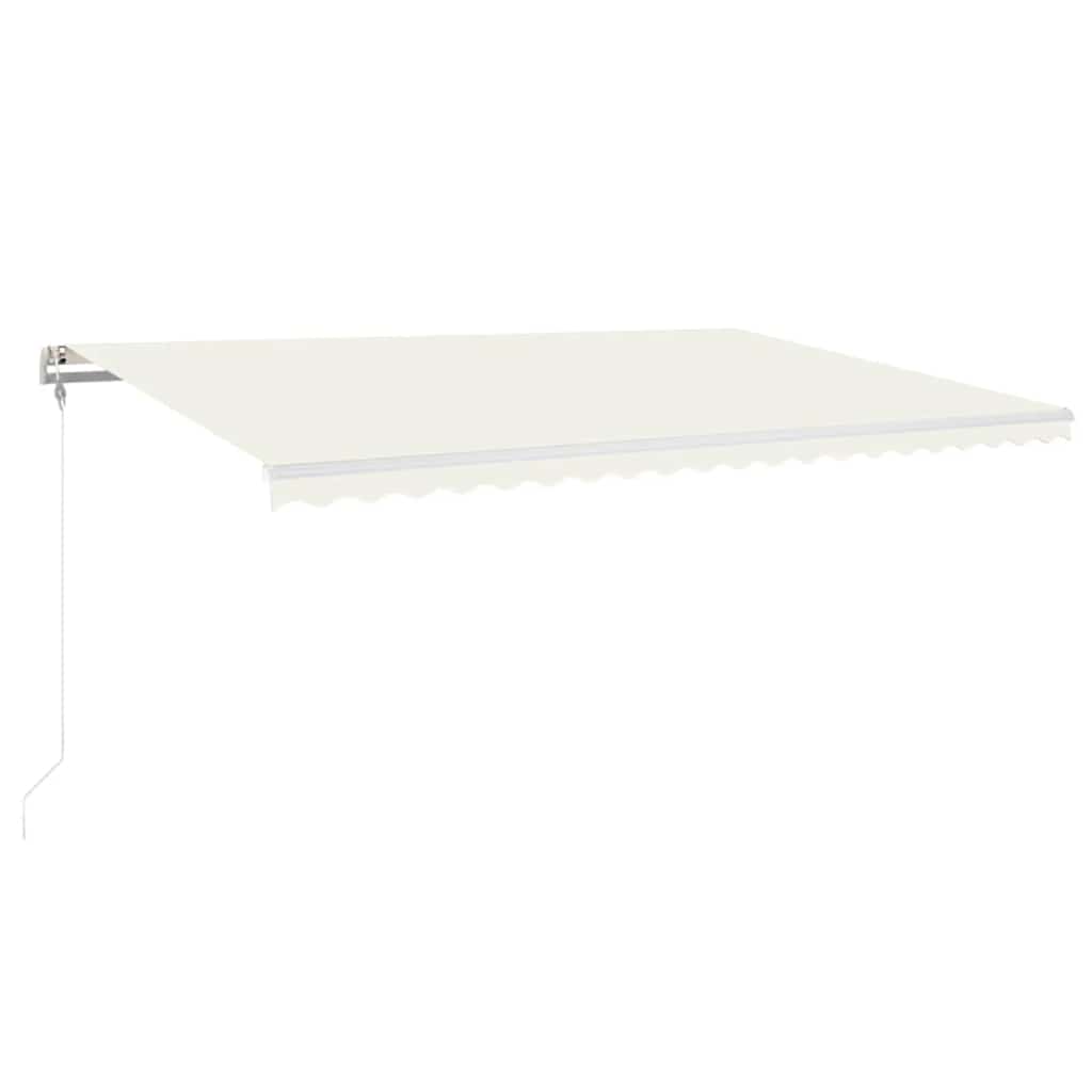 Tenda Automatica Sensore Vento e LED 500x300 cm Crema