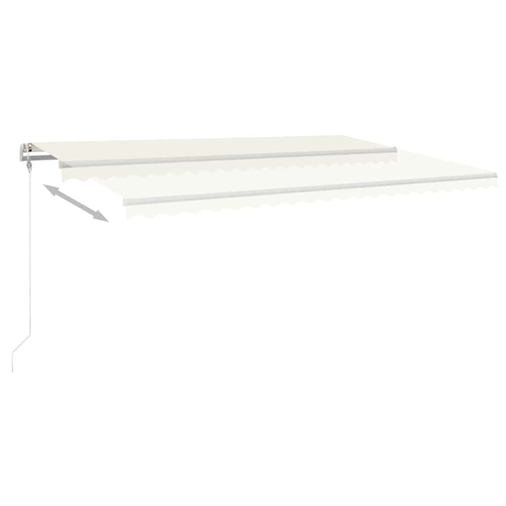 Tenda Automatica Sensore Vento e LED 500x300 cm Crema