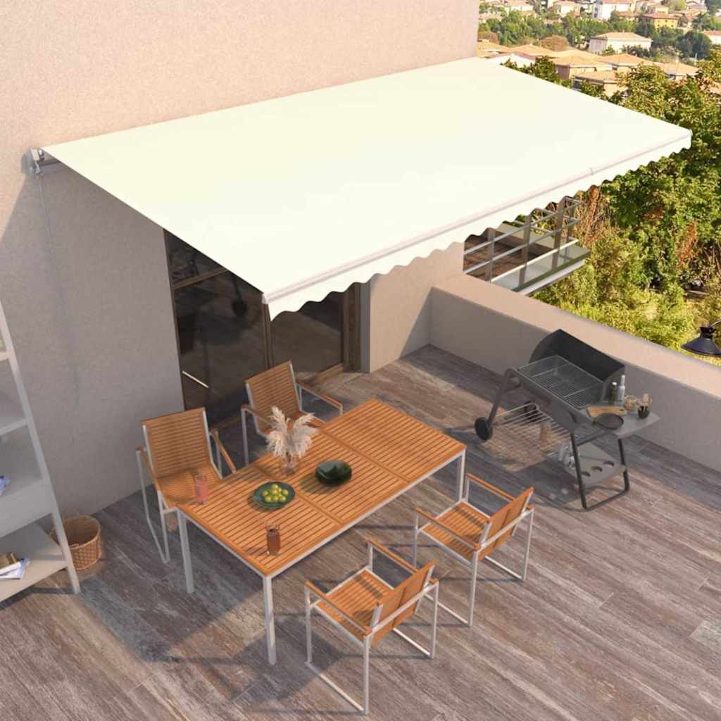 Tenda da Sole Retrattile Manuale 600x300 cm Crema