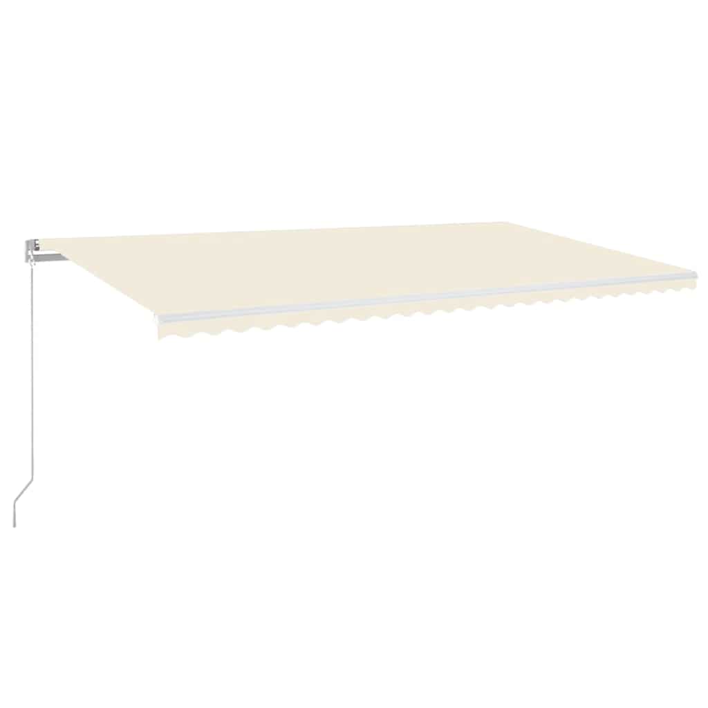 Tenda retrattile Crema 600 × 300 cm Tessuto e Alluminio