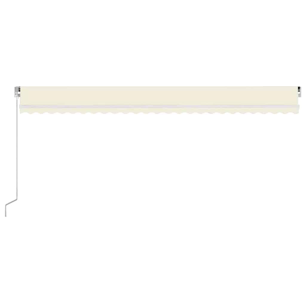 Tenda retrattile Crema 600 × 300 cm Tessuto e Alluminio