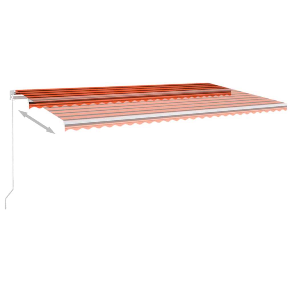 Tenda retrattile Arancione e Marrone 600 × 300 cm