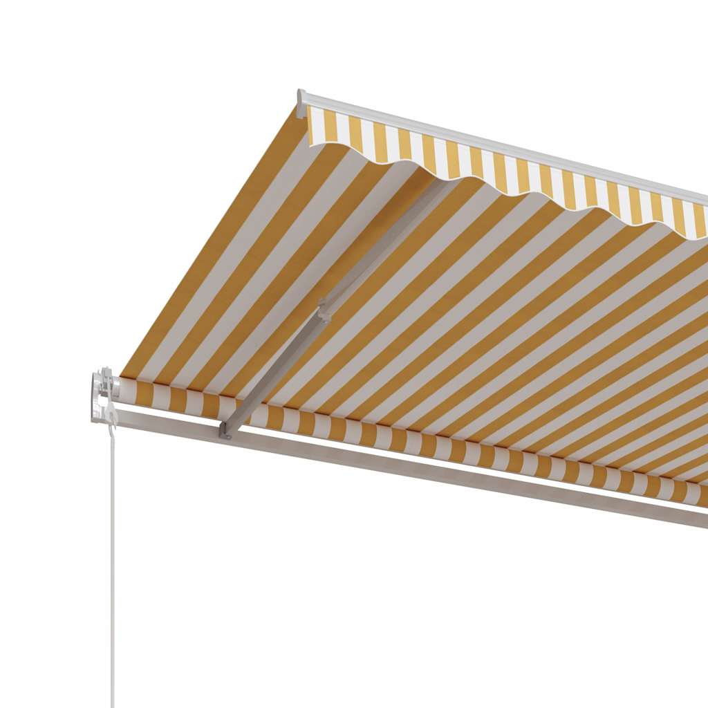 Tenda da Sole Retrattile Automatica 600x300 cm Gialla e Bianca