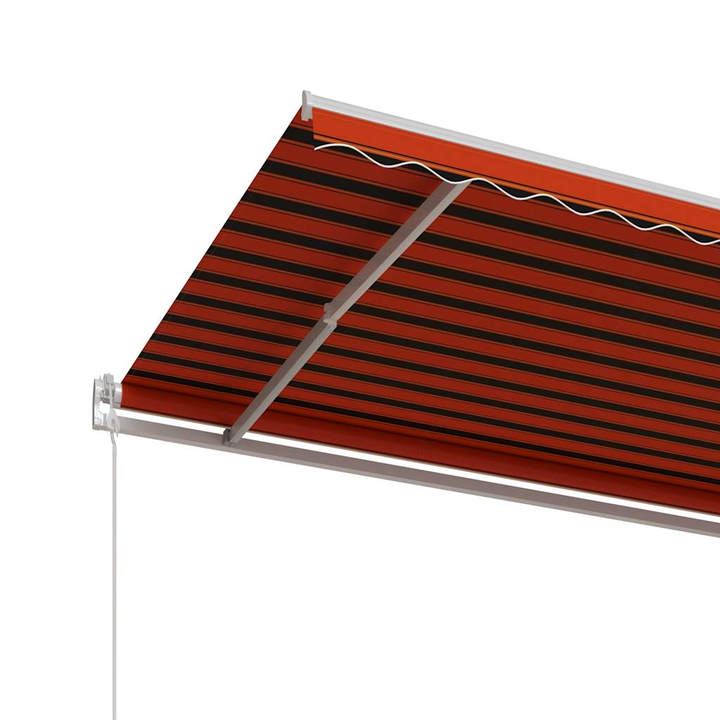 Tenda da Sole Retrattile Automatica 600x300cm Arancio e Marrone