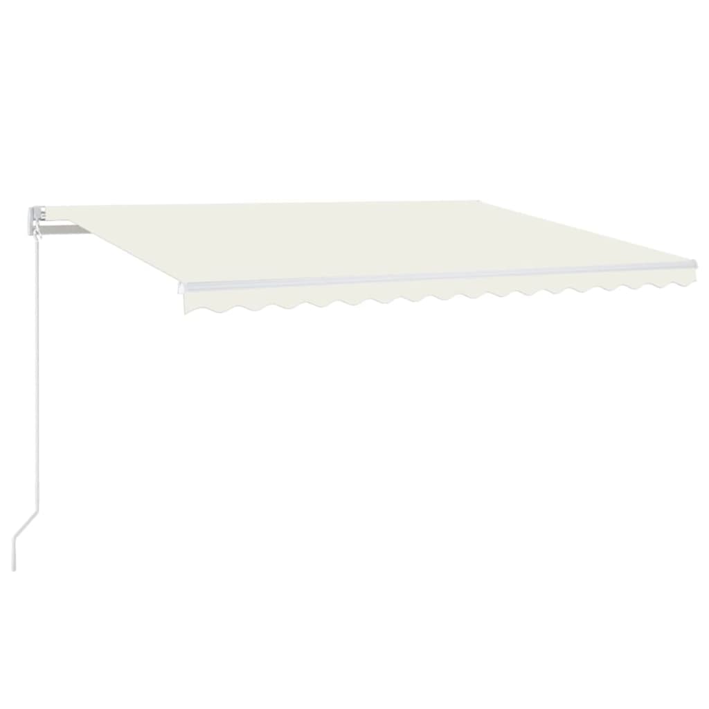 Tenda retrattile Crema 400 × 350 cm Tessuto e Alluminio