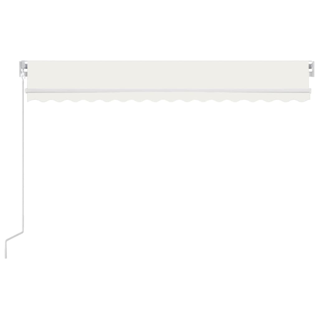 Tenda retrattile Crema 400 × 350 cm Tessuto e Alluminio