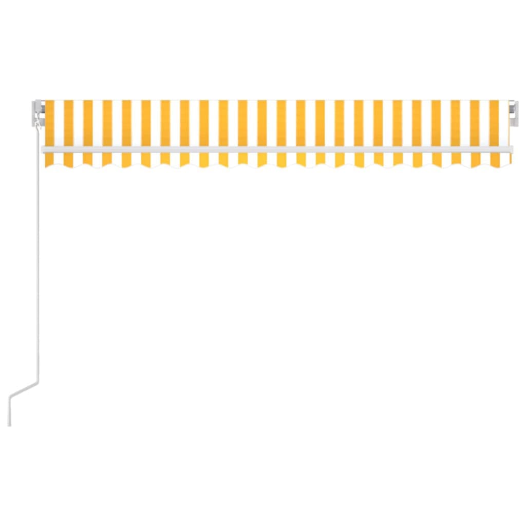 Tenda retrattile Giallo e Bianco 400 × 350 cm