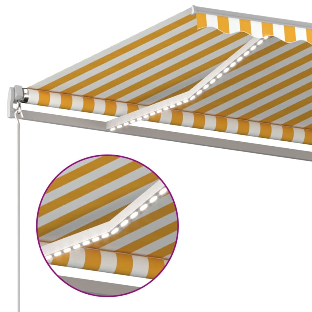 Tenda retrattile Giallo e Bianco 400 × 350 cm