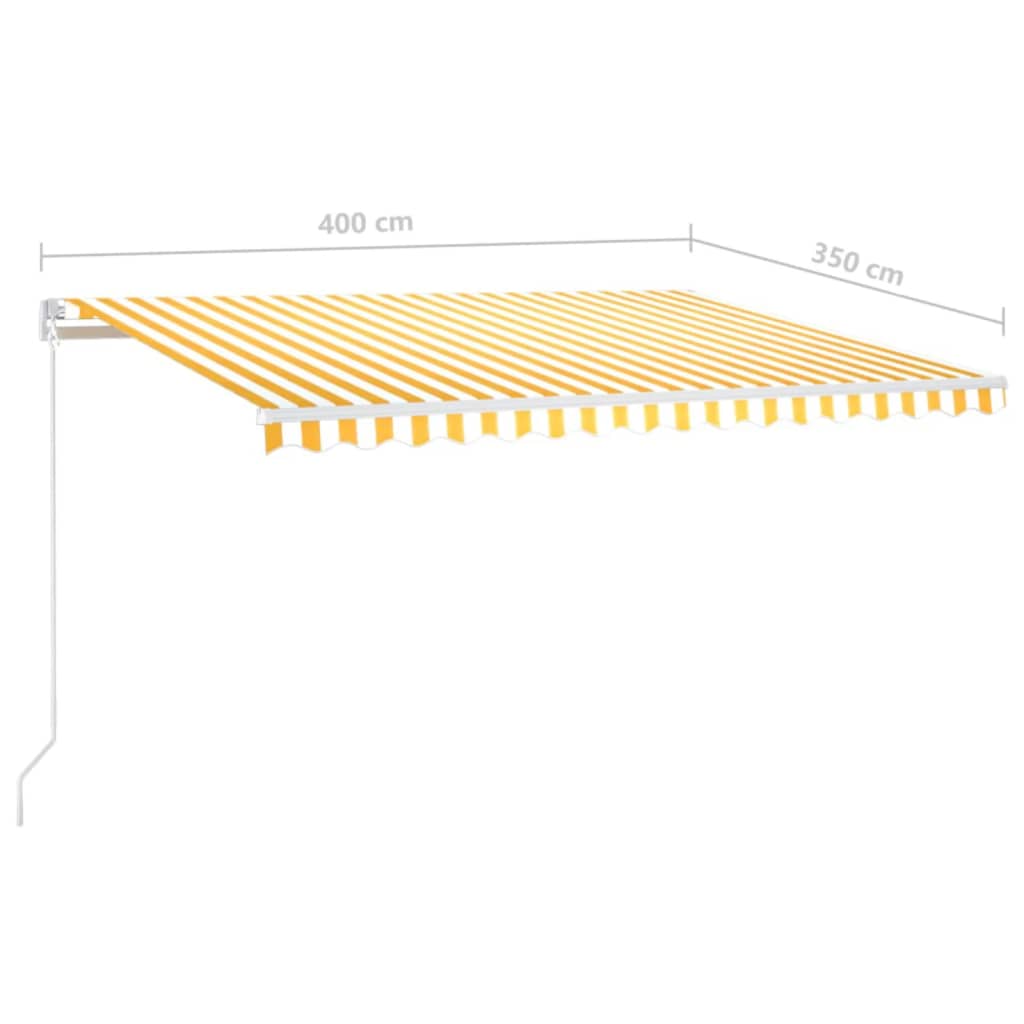Tenda retrattile Giallo e Bianco 400 × 350 cm