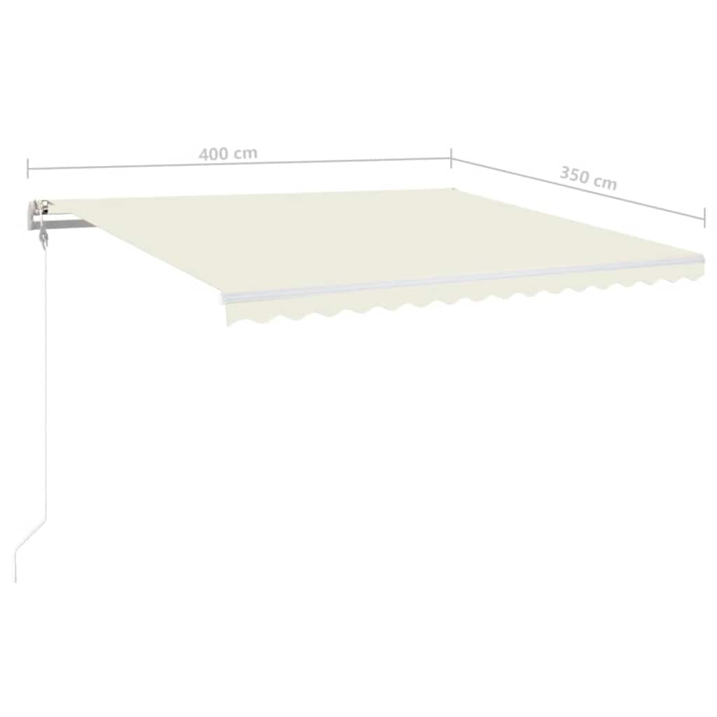 Tenda Automatica con Sensore Vento e LED 400x350 cm Crema