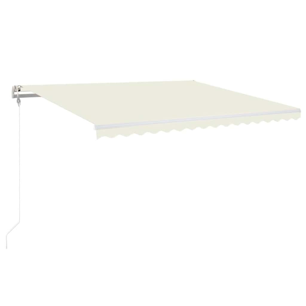 Tenda Automatica con Sensore Vento e LED 400x350 cm Crema