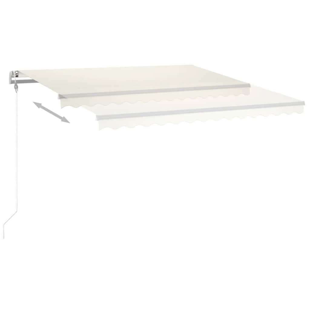 Tenda Automatica con Sensore Vento e LED 400x350 cm Crema