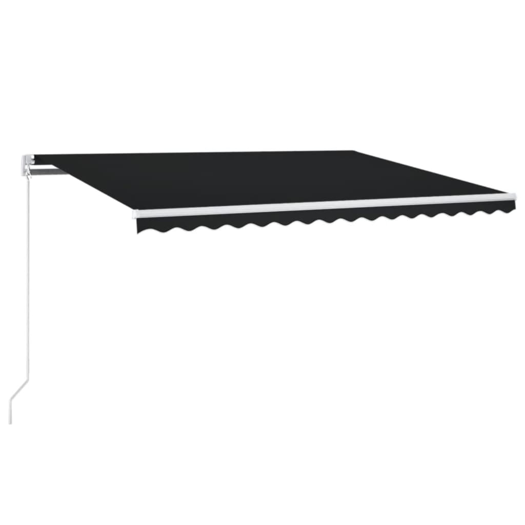 Tenda retrattile Antracite 450 × 350 cm Poliestere e Alluminio