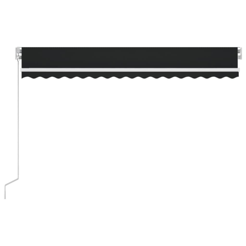 Tenda retrattile Antracite 450 × 350 cm Poliestere e Alluminio