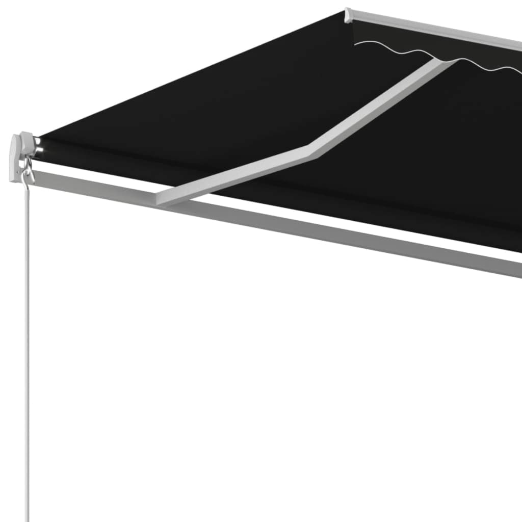 Tenda retrattile Antracite 450 × 350 cm Poliestere e Alluminio