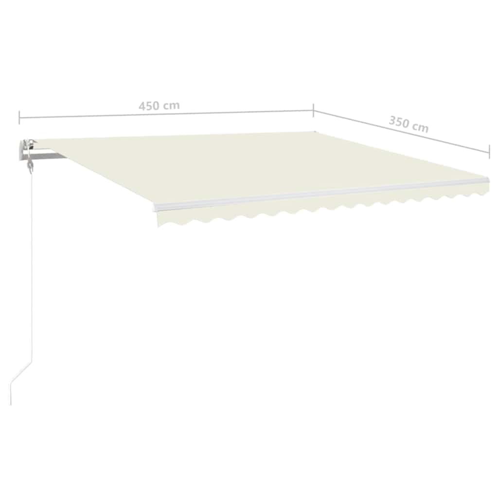 Tenda Automatica con Sensore Vento e LED 450x350 cm Crema
