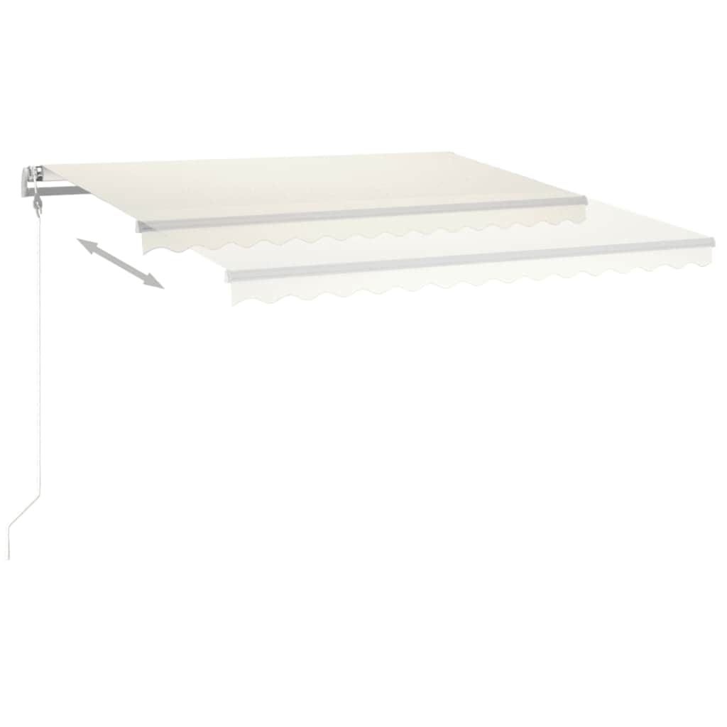 Tenda Automatica con Sensore Vento e LED 450x350 cm Crema