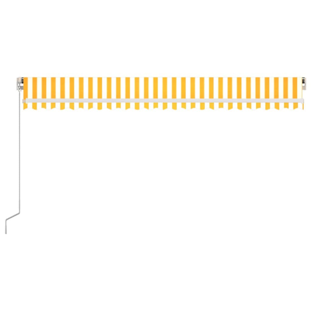 Tenda retrattile Giallo e Bianco 500 × 350 cm