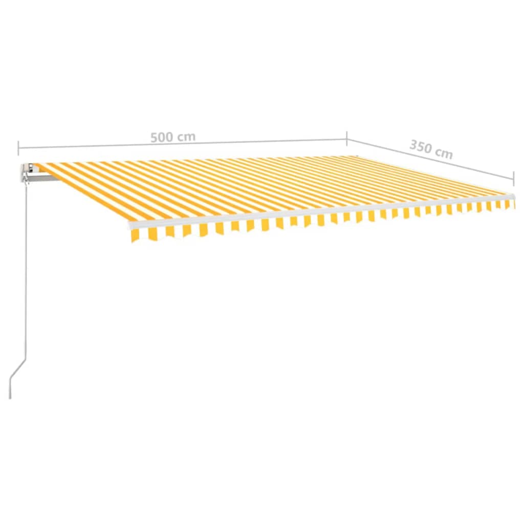 Tenda retrattile Giallo e Bianco 500 × 350 cm