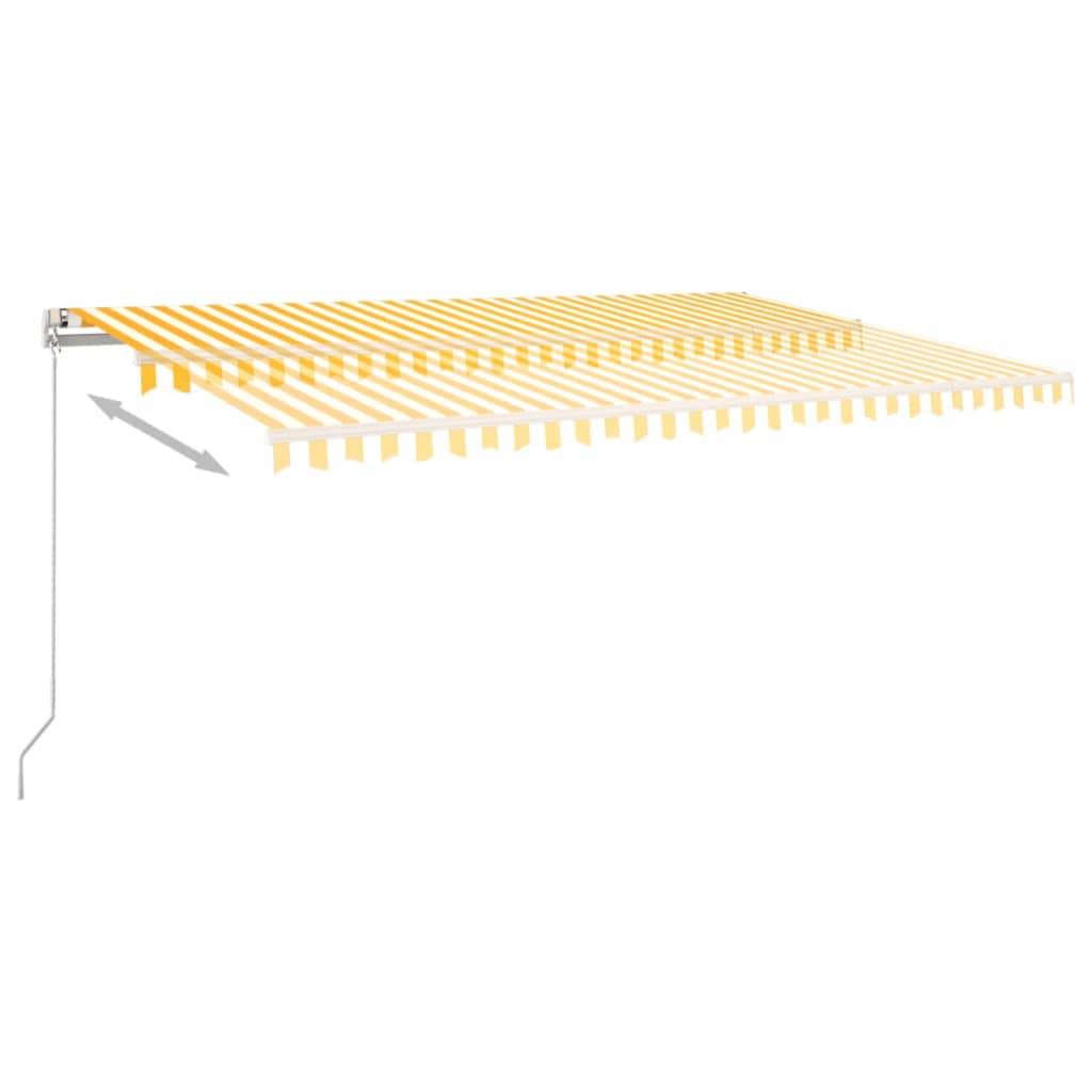 Tenda retrattile Giallo e Bianco 500 × 350 cm