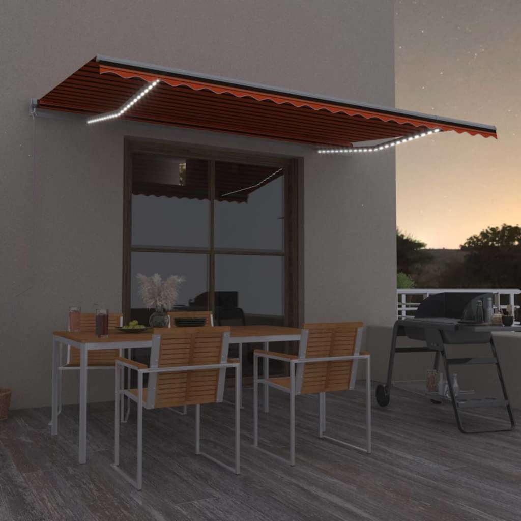 Tenda retrattile Arancione e Marrone 500 × 350 cm
