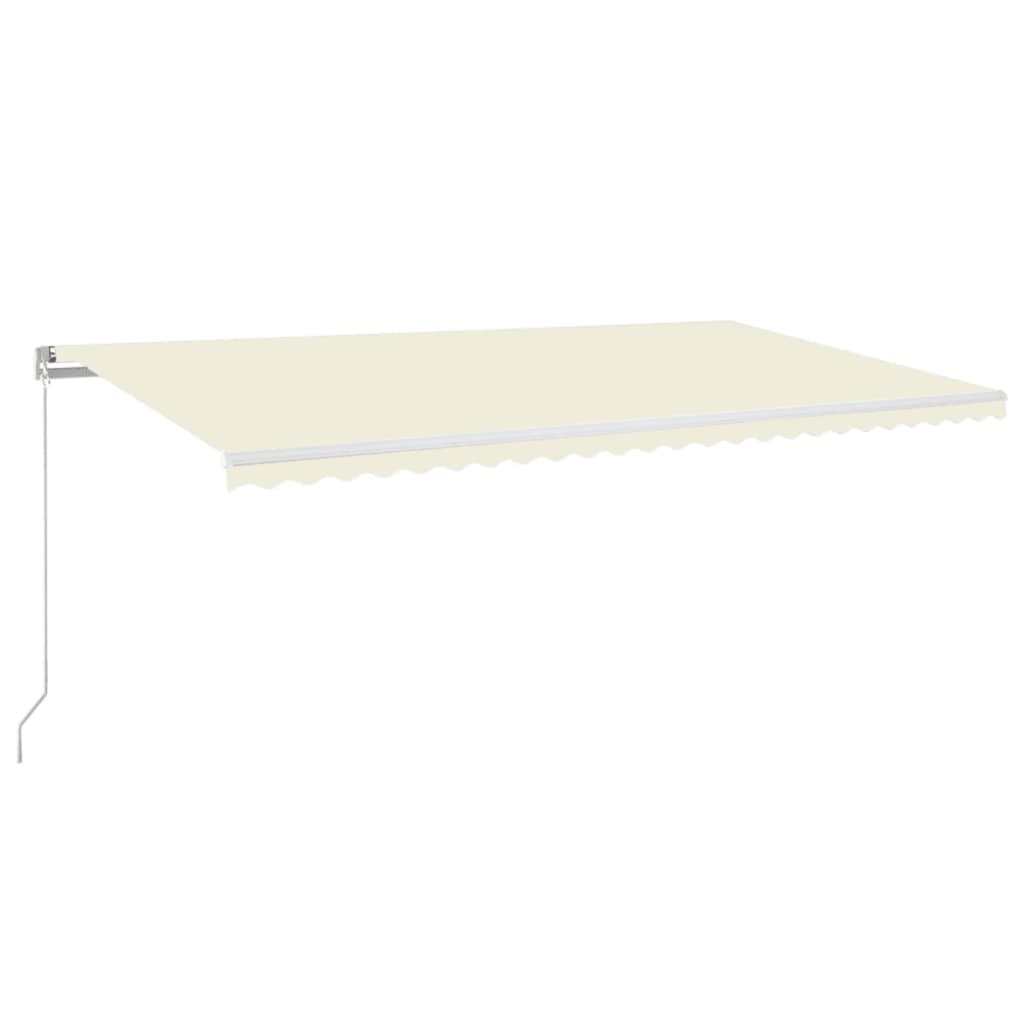 Tenda retrattile Crema 600 × 350 cm Poliestere e Alluminio