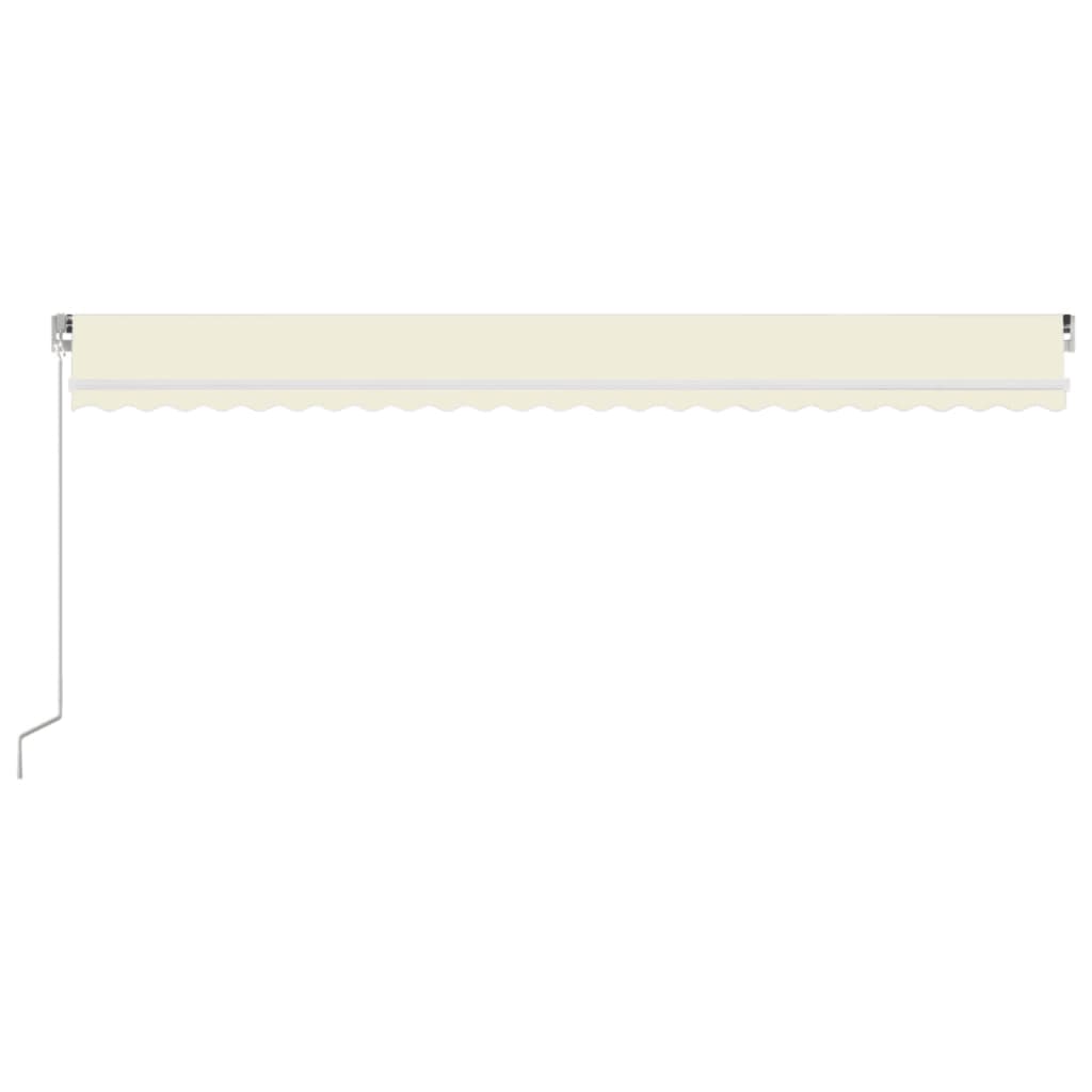 Tenda retrattile Crema 600 × 350 cm Poliestere e Alluminio
