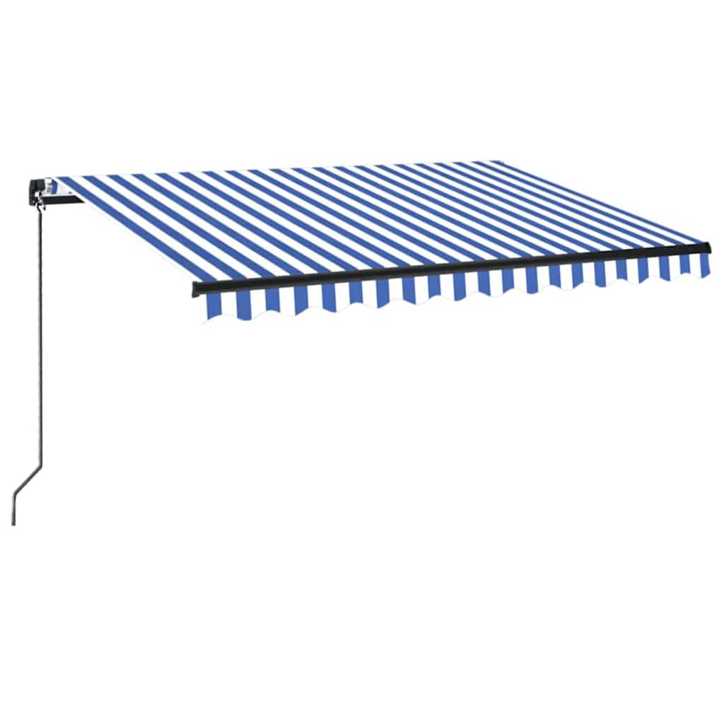 Tenda da Sole Retrattile Manuale 300x250cm Blu e Bianco