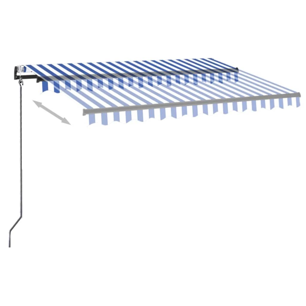 Tenda da Sole Retrattile Automatica 300x250 cm Blu e Bianca