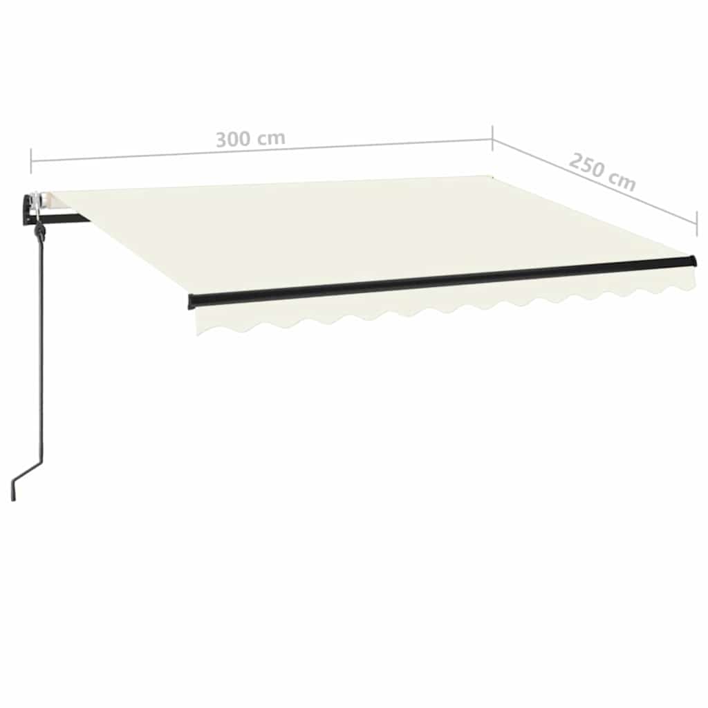 Tenda da Sole Retrattile Automatica 300x250 cm Crema