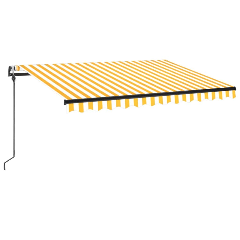 Tenda da Sole Retrattile Automatica 300x250 cm Gialla e Bianca