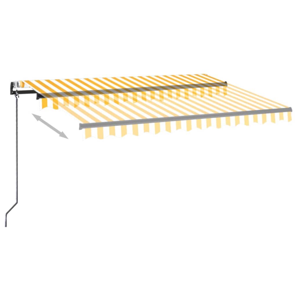 Tenda da Sole Retrattile Automatica 300x250 cm Gialla e Bianca