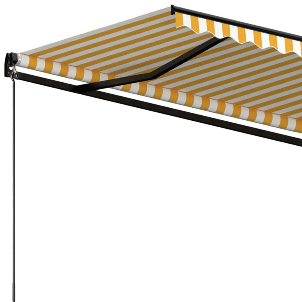 Tenda da Sole Retrattile Automatica 300x250 cm Gialla e Bianca