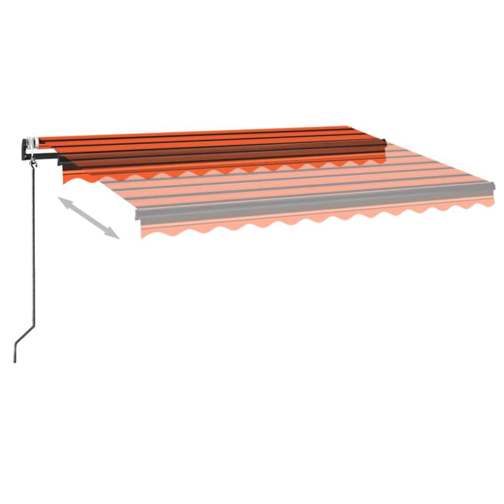 Tenda da Sole Retrattile Automatica 300x250cm Arancione Marrone