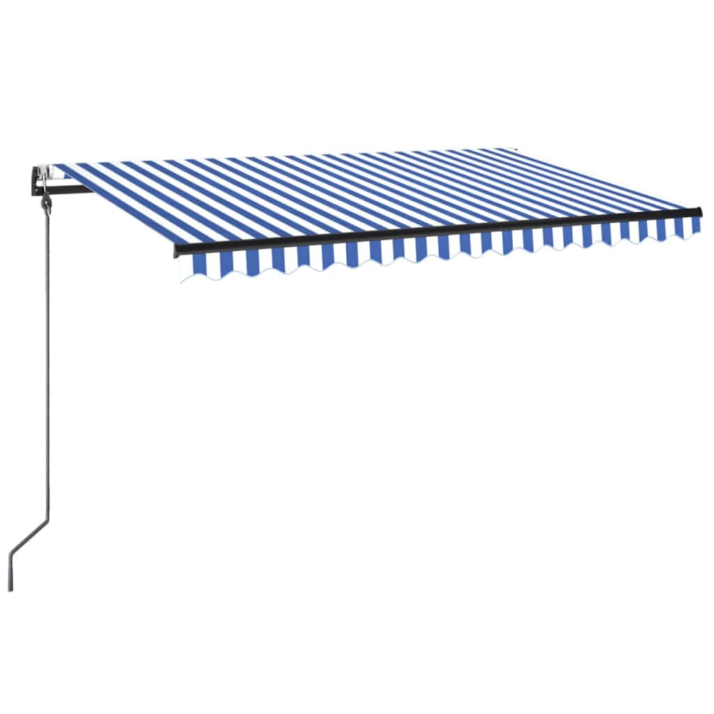 Tenda retrattile Blu e Bianco 300 x 250 cm Poliestere