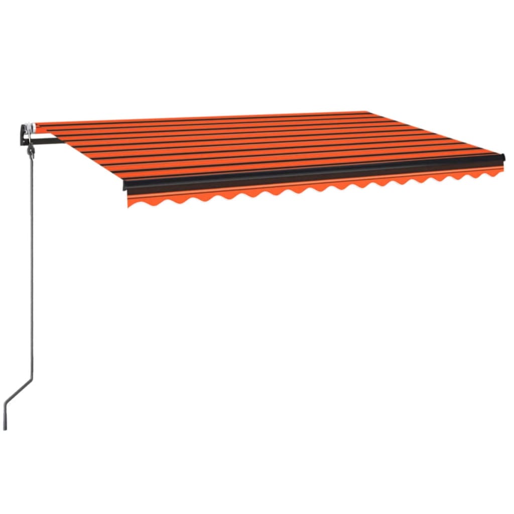 Tenda Automatica Sensore Vento e LED 300x250 cm Arancio Marrone