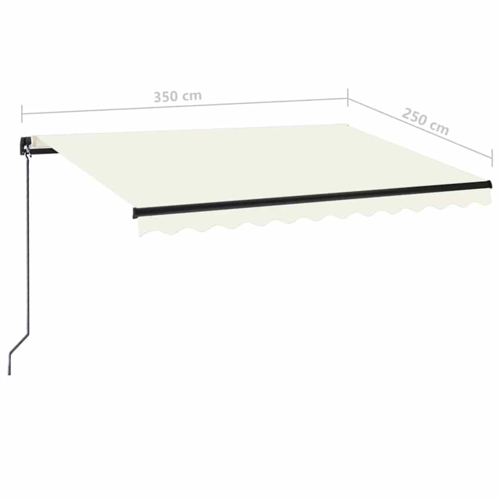 Tenda da Sole Retrattile Manuale 350x250 cm Crema