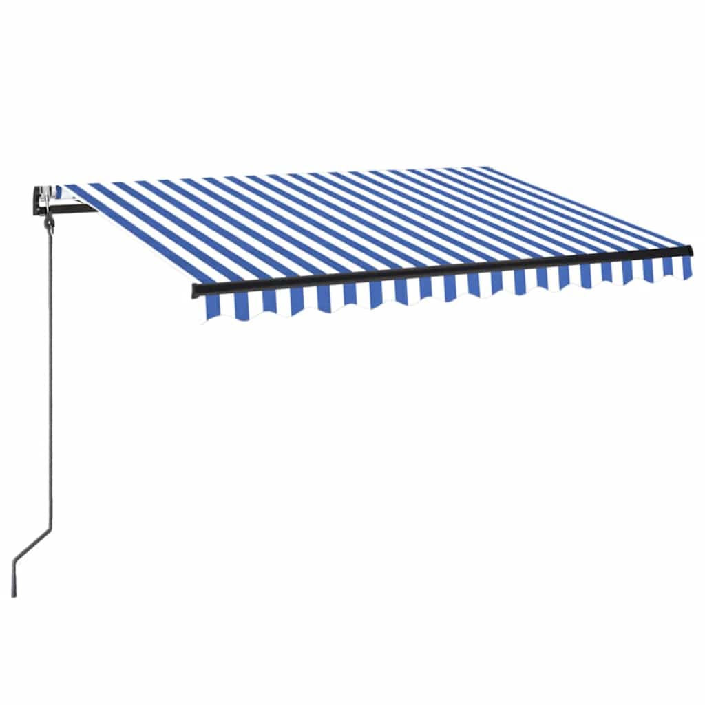 Tenda da Sole Retrattile Automatica 350x250 cm Blu e Bianca