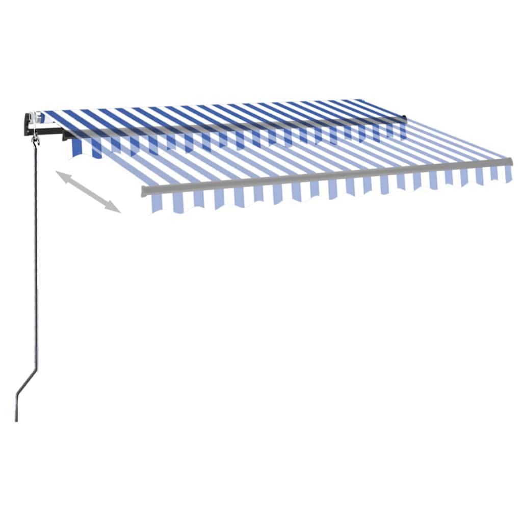 Tenda da Sole Retrattile Automatica 350x250 cm Blu e Bianca