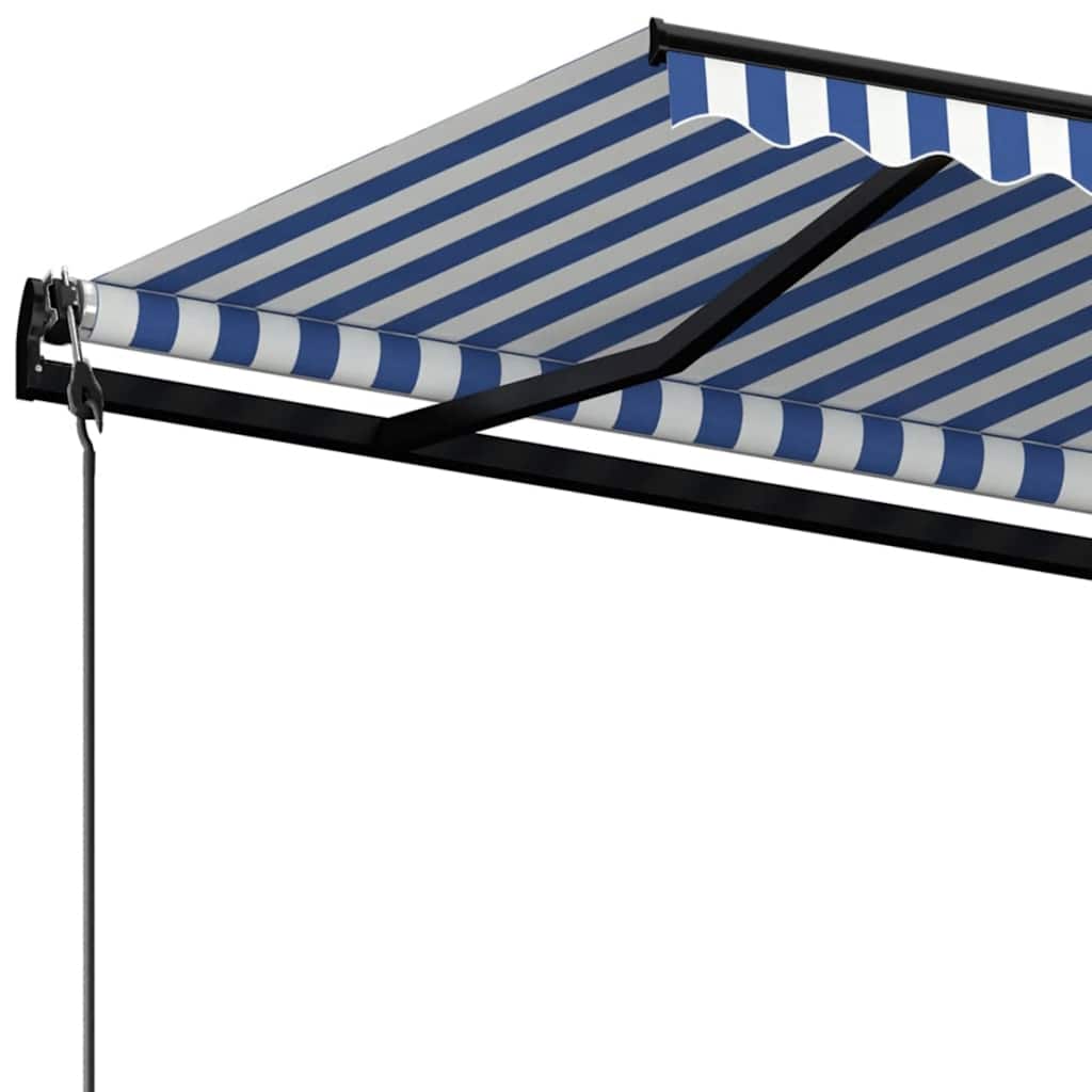 Tenda da Sole Retrattile Automatica 350x250 cm Blu e Bianca